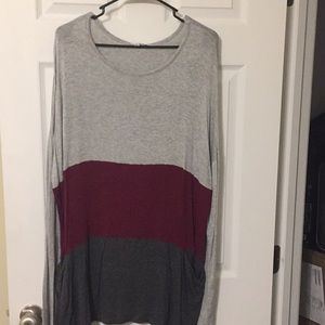 Grey and Maroon Tunic with pockets!